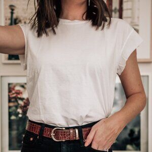 AYR The Supercool White Minimalist Tee Shirt XS $78